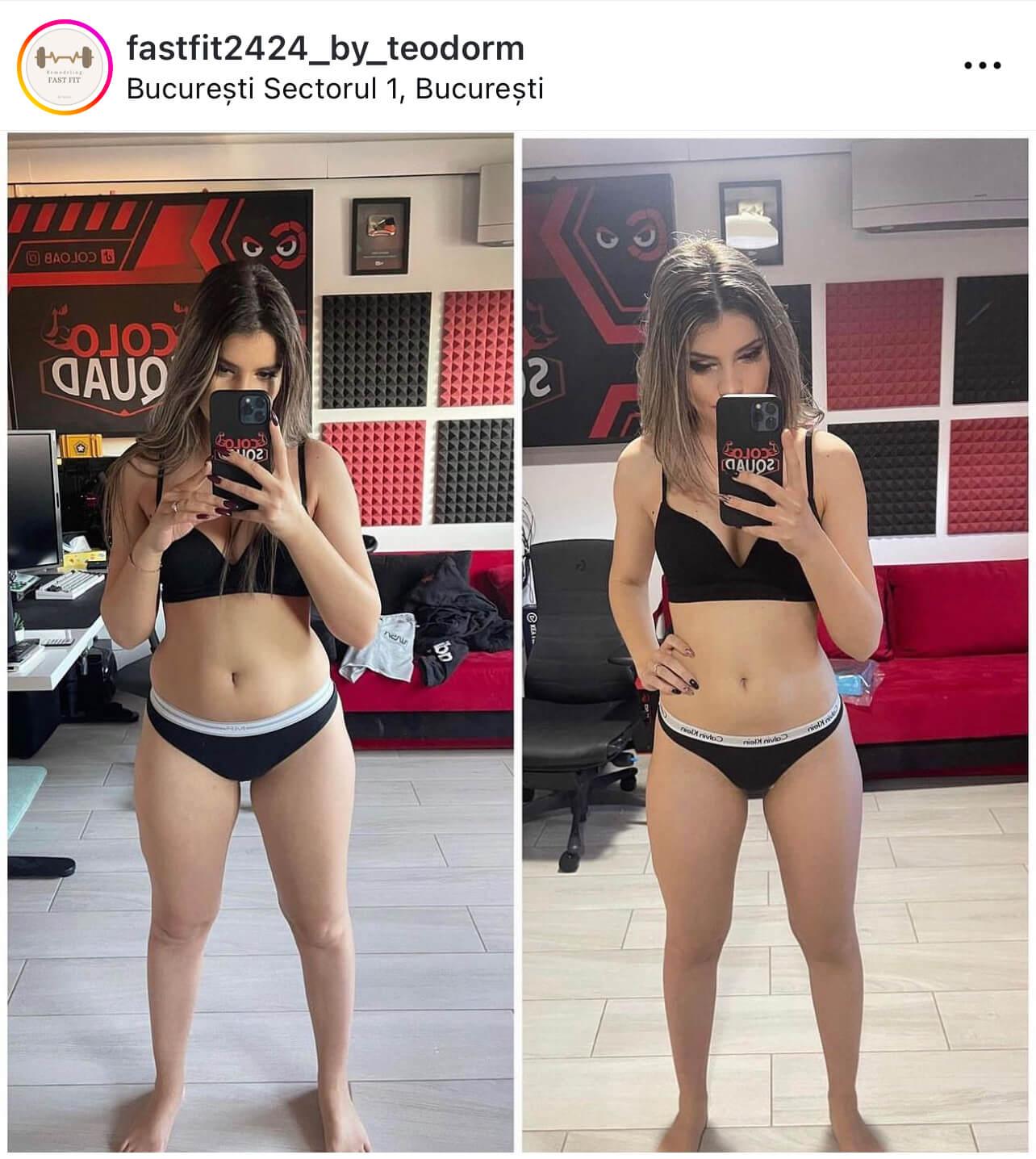 Fotografie de progres a unei cliente, publicată cu acordul ei (2)